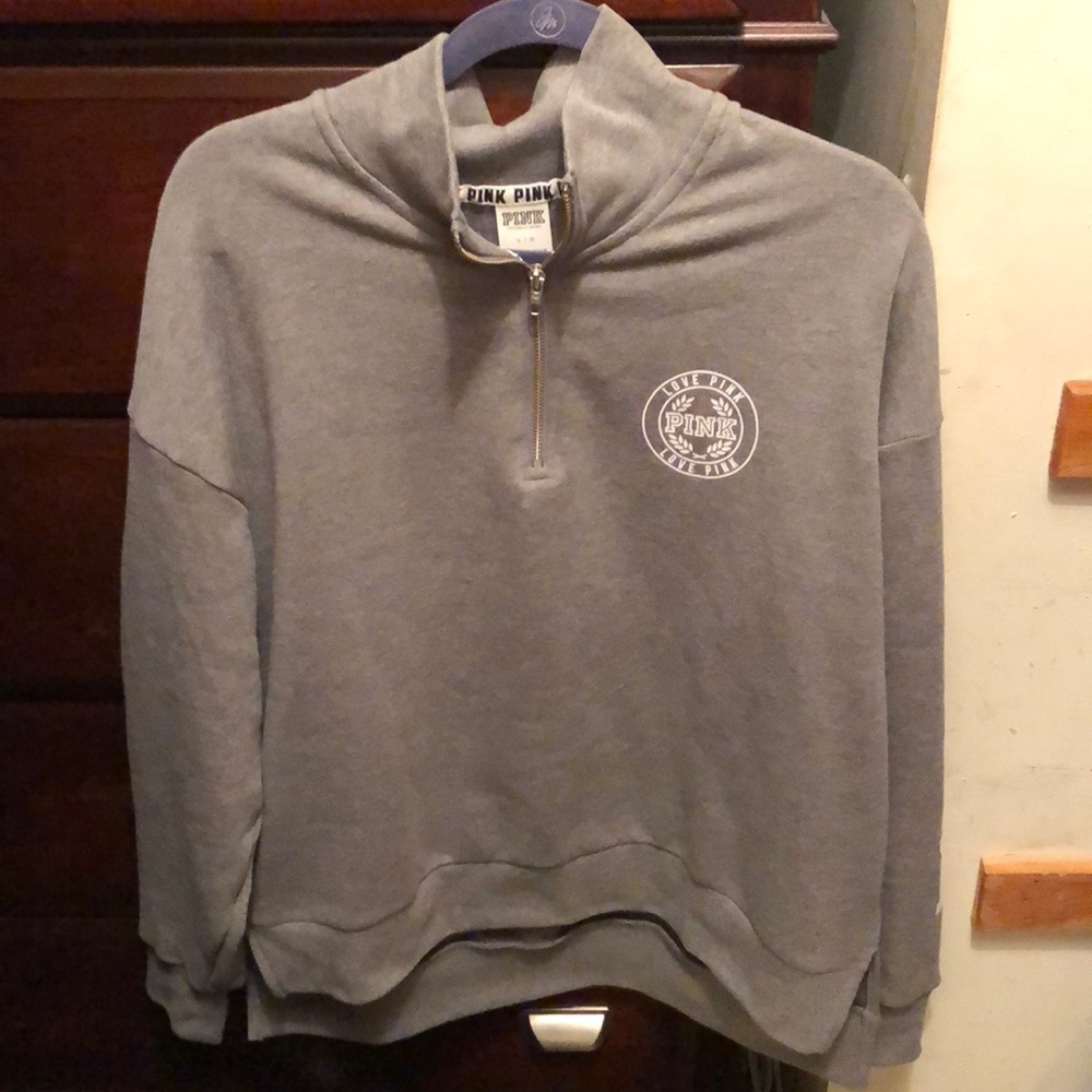 NWOT Pink VS Half Zip Hoodie
